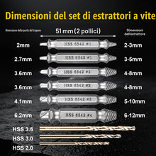 Carica l'immagine nel visualizzatore di Gallery, Zocipro Set di 6 Estrattore Viti Danneggiate Con 3 Punte a Spirale