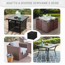 Carica l'immagine nel visualizzatore di Gallery, Copertura Mobile Esterno 90x90x90cm Telo Copertura Tavolo Esterno Quadrato Copritavolo Esterno Impermeabile Copertura Pr