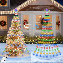 Carica l'immagine nel visualizzatore di Gallery, Luci Albero di Natale a Cascata con 410 LED e Stella Topper, Multicolore