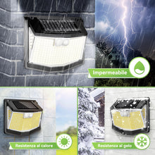 Carica l'immagine nel visualizzatore di Gallery, Luci LED Solare Esterno Giardino - 248 LED Luce Esterne con Pannello Solari