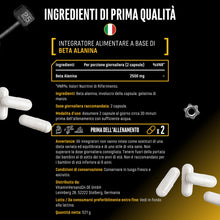 Carica l'immagine nel visualizzatore di Gallery, GEN GERMAN ELITE NUTRITION Beta Alanina Ultra Caps - 365 Capsule