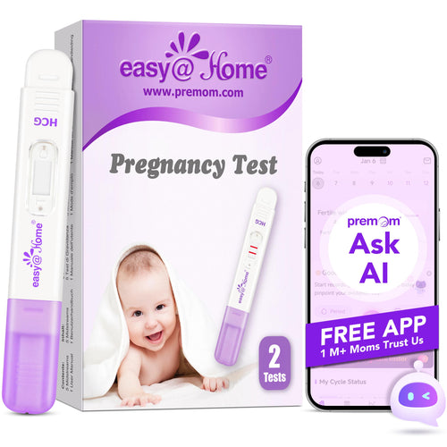 Easy@Home 2 x Test di Gravidanza Precoce: Ultrasensibile 10 mIU/ml - Test Gravidanza Rapido e Accurato - Rileva la Gravidanza Prima del Ciclo Previsto in 3 Minuti - 2 HCG Test