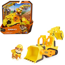 Carica l'immagine nel visualizzatore di Gallery, Rubble &amp; Crew, Veicolo da lavoro di Rubble, Bulldozer giocattolo con parti mobili e personaggio da collezione, giocattoli per bambini dai 3 anni in su