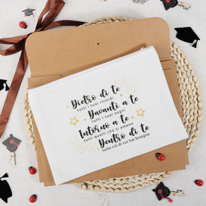 Pochette Amica Regalo, Pochette Trucchi Donna Amica, Regalo Amica Compleanno Regalo Migliore Amica Donna Natale Laurea, Trousse Trucchi Donna Regalo-Frase sul FRONTE RETRO