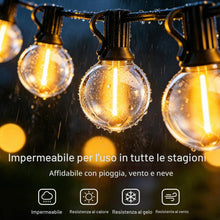 Carica l'immagine nel visualizzatore di Gallery, 15M Catena Luminosa Esterno Luci Giardino Catena, LED Lampadine Luminosa Luce da esterno Giardino Impermeabile IP44 Luci