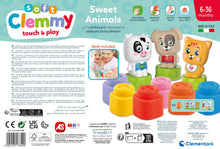 Carica l&#39;immagine nel visualizzatore di Gallery, Clementoni Soft Clemmy - Sweet Animals, Play Set Bambini 6-36 Mesi, con 6 Mattoncini per Costruzioni e 3 Personaggi, Gioco Prima Infanzia Made in Italy, per Stimolare i Sensi dei più Piccoli, 17849
