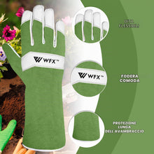 Carica l'immagine nel visualizzatore di Gallery, WFX Guanti da giardinaggio lunghi in pelle di capra da uomo e donna resistenti guanti da giardino per avambraccio, prote