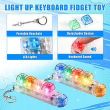 Carica l'immagine nel visualizzatore di Gallery, Joycabin Giocattoli Fidget da Tastiera con Luce LED, Portachiavi per Tastiera, Tastiera a 4 Tasti, Fidget, Clicker per T