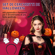 Carica l'immagine nel visualizzatore di Gallery, cerchietti Halloween pipistrello e fantasma, set da 2