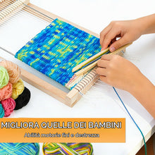 Carica l'immagine nel visualizzatore di Gallery, TEBOKHAD Telar per Bambini, Telaio di Legno per Bambini Dai 4 Ai 12 Anni, Telaio per Lavori Manuali, Set Telar Fai Da Te