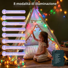 Carica l'immagine nel visualizzatore di Gallery, Catena luminosa con timer batteria per interni ed esterni, catena luminosa a batteria, 8 modalità, ideale per Natale, Ha