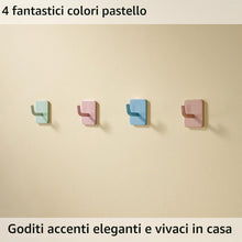 Carica l'immagine nel visualizzatore di Gallery, DEKAZIA® Set 4 Ganci Appendiabiti Bambini Colorati, Attaccapanni da Parete