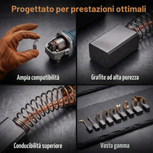 Carica l'immagine nel visualizzatore di Gallery, 100 Pezzi Spazzole di Carbone Set, Carboncini Motore, Spazzole di Ricambio