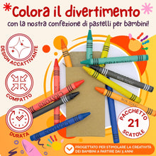 Carica l'immagine nel visualizzatore di Gallery, AF® - Set 150 Pastelli a Cera per Bambini, 25 Scatole da 6 Colori | Mini Pastelli per Regalini di Compleanno, Scuola e F