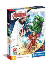 Carica l&#39;immagine nel visualizzatore di Gallery, Clementoni - Puzzle per Bambini 60 Pezzi Supercolor, per Bambini 4+ Anni, Illustrazione con Personaggi Marvel Avengers, Supereroi, Idea Regalo, Made in Italy, 33,5x23,5 cm, 26193