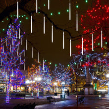 Carica l'immagine nel visualizzatore di Gallery, BrizLabs Luci Della Pioggia di Meteore, 10 Tubi 240 LED Luci Natale Esterno Impermeabile IP44 Catena Luminosa LED per Natalizie Albero del Giardino Festa di Nozze Interno Decorazione, Bianco Freddo