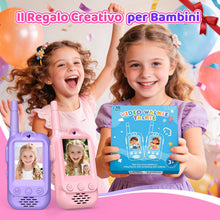 Carica l'immagine nel visualizzatore di Gallery, iKidiki Walkie Talkie Bambini Ricaricabili, Regalo Bambina 3 4 5 6 7 8 Anni Walkie-Talkie per Bambini con Video Giocatto