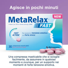 Carica l'immagine nel visualizzatore di Gallery, Metagenics MetaRelax Fast - Con GABA e folato - 30 Compresse