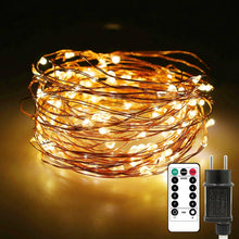 Carica l'immagine nel visualizzatore di Gallery, Auting Catena LED Rame 10m 100 LED Telecomando Timer IP65