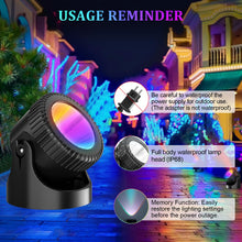 Carica l'immagine nel visualizzatore di Gallery, PChero Illuminazione per laghetto RGB LED subacqueo, illuminazione subacquea, faretto per piscina, luce subacquea, IP68,