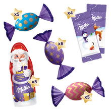 Carica l&#39;immagine nel visualizzatore di Gallery, Milka, Calendario dell&#39;Avvento di Natale 3D con Deliziosi Cioccolatini al Latte Milka, 100% Latte Alpino, 163 gr
