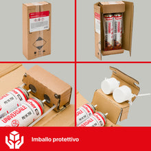 Carica l'immagine nel visualizzatore di Gallery, Fischer Bi-Pack Schiuma Poliuretanica Universale Espansa PU 1K in Imballo Protettivo con Erogatore, 2x 750 ml