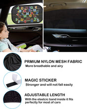Carica l'immagine nel visualizzatore di Gallery, Tevlaphee Tendine Parasole Auto Bambini,Parasole Auto Bambini Accessori Auto Block Raggi UV Anti-Zanzara Protegge Bambin