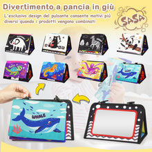 Carica l'immagine nel visualizzatore di Gallery, URMYWO Giochi Montessori Neonato 0 3 6 12 Mesi, Libro Sensoriale con Specchio, Tummy Time Morbidi di attività Giocattoli Educativi Interattivo Regali