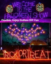 Carica l'immagine nel visualizzatore di Gallery, Halloween Luci Stringa Arancia Viola, BrizLabs 2 Pezzi 14M 120 LED Catena Luminosa Solare Esterno Impermeabile 8 Modalit