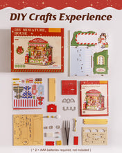 Carica l'immagine nel visualizzatore di Gallery, ROBOTIME Kit Casa delle Bambole in Miniatura DIY-Casa di Dolci di Natale, Kit Modello in Legno con Luci LED, Modellismo da Costruire Adulti, Decorazione per la Casa e Regalo di Natale