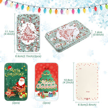 Carica l'immagine nel visualizzatore di Gallery, LIHAO 6pz Scatole di Natale in Metallo, MINI Cofanetto per Buono Regalo, Gioielleria, Moneta, Piccolo Contenitore