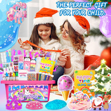 Carica l'immagine nel visualizzatore di Gallery, VIPNAJI Kit Slime Fluffy per Ragazze - Unicorn Slime Kit Completo per Fare Slime di Gelato, Fluffy, di Burro, Nuvola e Schiuma. Regalo per Bambina DIY, Fai da Te Fluffy Slime