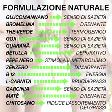Carica l'immagine nel visualizzatore di Gallery, Integratore di L carnitina keto 120 cps termogenico brucia grassi forte uomo Grassi Potenti veloci Addominali e pancia piatta - Drenante Depurativo Forte concentrato detox Matè, goji e Caffeina