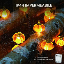 Carica l'immagine nel visualizzatore di Gallery, Decorazione a forma di zucca, 2m 20 LEDs, catena luminosa a LED