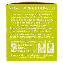 Carica l&#39;immagine nel visualizzatore di Gallery, Bonomelli Infusi Fruttosi, Mela e Limone, Confezione da 12 Filtri, Gusto Unico e Originale, Infusione a Caldo e a Freddo, Ingredienti 100% Naturali (24g)