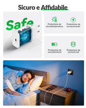 Carica l'immagine nel visualizzatore di Gallery, 20W USB C Caricatore Rapido + 3M Cavo per iPhone 18 Pro Max Duo 17 16 15