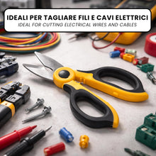 Carica l'immagine nel visualizzatore di Gallery, IPEA Forbici da Elettricista Professionali Isolate – [ Lama Retta da 50 mm in Acciaio Inox ] – Forbici da Elettricisti p