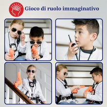 Carica l'immagine nel visualizzatore di Gallery, Dress up America Kids Police Agent Pretend Play Set – Accessori Per Costumi Da 10 Pezzi Con Distintivo, Cintura, Pistola