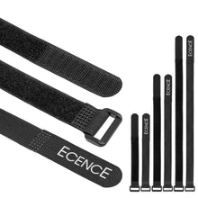 Carica l'immagine nel visualizzatore di Gallery, ECENCE Fascette Cavi Riutilizzabili a Strappo Nylon, Set da 25