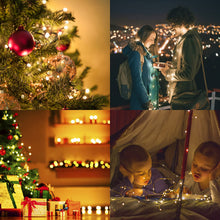 Carica l'immagine nel visualizzatore di Gallery, Luci Stringa con Batteria Filo Di Rame Lucine Decorative, 1M 10LED Luci Led Micro Catena Luminosa Di Lampada d'Atmosfera