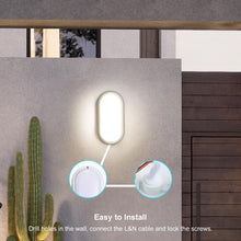 Carica l'immagine nel visualizzatore di Gallery, VivaLet Plafoniera LED Soffitto Interni 12W 1200LM, Applique da Esterno per Bianco Neutro 4000K, Luci Lampada Impermeabi
