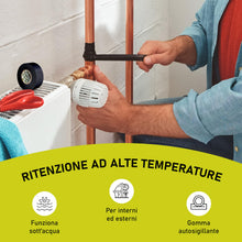 Carica l'immagine nel visualizzatore di Gallery, Nastro isolante vulcanizzabile e impermeabile per riparare e bloccare le perdite nei tubi. Isola i contatti elettrici