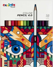 Carica l'immagine nel visualizzatore di Gallery, CARIOCA Plus I Matite Colorate 4.0 in Legno con Mina spessa e morbida ad alta pigmentazione I 12 pezzi