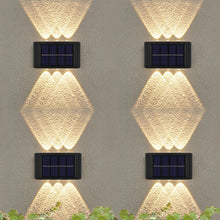 Carica l'immagine nel visualizzatore di Gallery, Flintronic 4 Pezzi Lampada da Parete Solare, Lampade Solari Regolabili con 6 LED a Lampada Calda, Luci Solari da Esterno