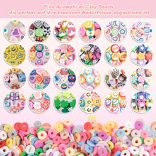 Carica l'immagine nel visualizzatore di Gallery, RUBY 1800 perline da infilare per bambini, perline fai da te per braccialetti fai da te, in argilla polimerica, set di c