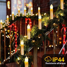 Carica l'immagine nel visualizzatore di Gallery, A.bigwhale Catena di Candele 30 LED, Luci a Candela per Albero di Natale con Spina Rete, Catena luminosa Interni Illumin
