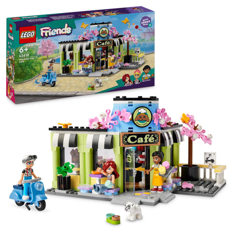 LEGO Friends Caffè di Heartlake City, Giochi Didattici per Bambine e Bambini da 6 Anni, Negozio Giocattolo da Costruire con 3 Mini Bamboline, Cane, Caffetteria e Pasticceria, Idee Regalo 42618