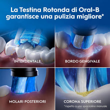 Carica l'immagine nel visualizzatore di Gallery, Oral-B iO 3 Spazzolino Elettrico, 1 Testina, Custodia, Dentifricio, Nero