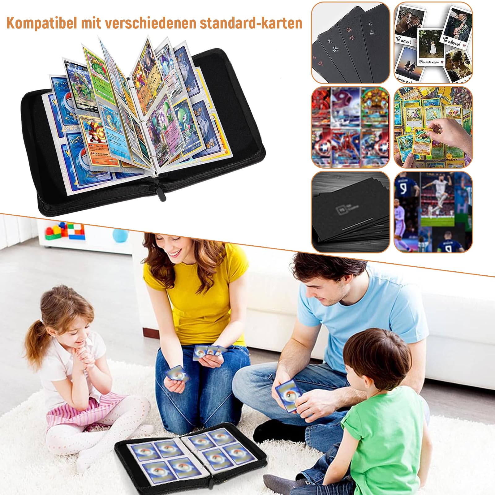 Raccoglitore per carte collezionabili con 4 tasche, per 400