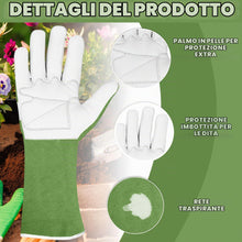 Carica l'immagine nel visualizzatore di Gallery, WFX Guanti da giardinaggio lunghi in pelle di capra da uomo e donna resistenti guanti da giardino per avambraccio, prote